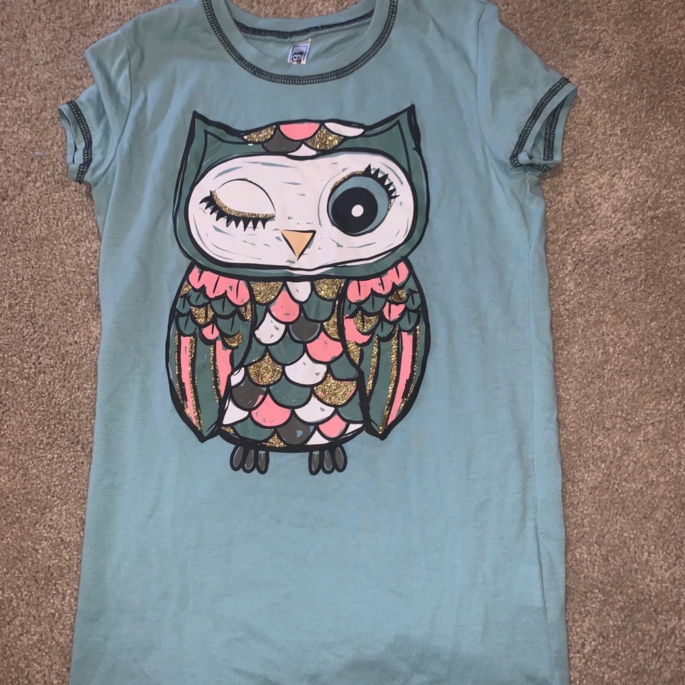 SUPER CUTE GIRLS BEAUTEES OWL TOP SZ M